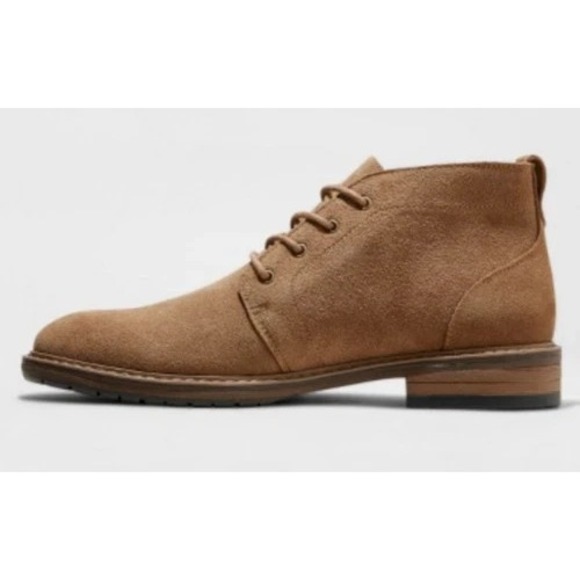 Goodfellow & Co Men's Brantley Genuine Leather Chukka Boots Lace-Up Brown 8 NWT - Picture 1 of 7